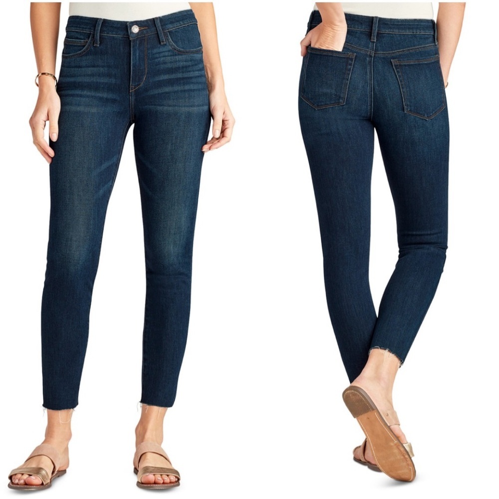 Sam Edelman‎ The kitten Mid-Rise Skinny Crop/Ankle Jeans, Blue, Size 29